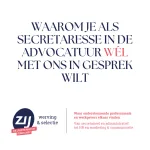 Waarom je als secretaresse in de advocatuur wel met ons in gesprek wilt